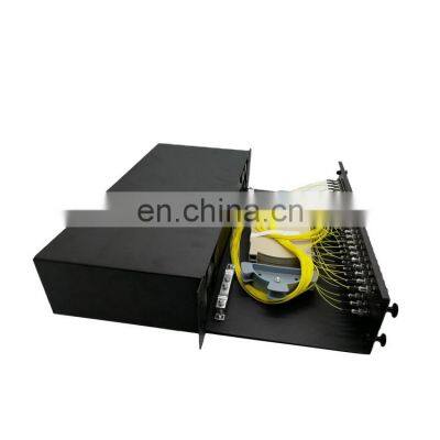 Steel Materials lc sc fc st 2U 48 Port Fiber Optic Patch Panel/diatribution Frame photo-4