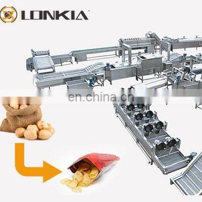 2021 Semi-Automatic  50kg 100kg 200kg 500kg Potato Crisp Production Line Frozen French Fries Processing