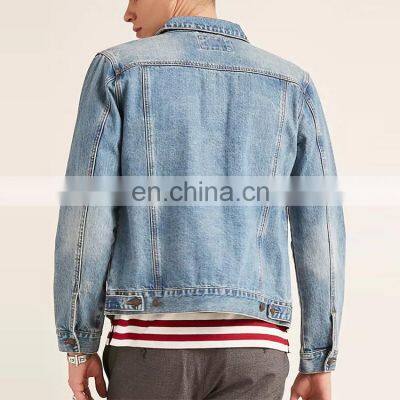 Wholesale China Suppliers New Design European Style Bomber Custom Denim Jacket For Men photo-3