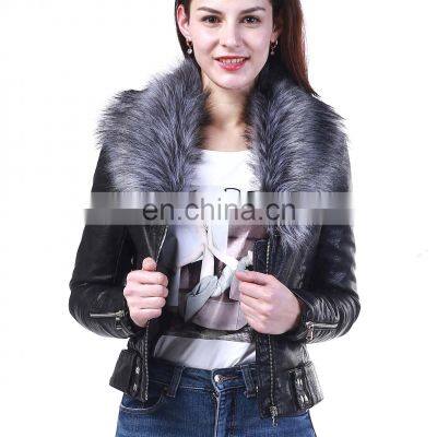 Autumn Leather Jacket Women's fashion washed Female leather coat slim wild plus size Leather Fashion Jacket