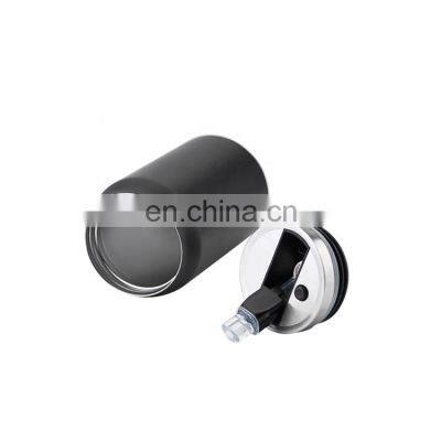 Custom Logo 500ML Stainless Steel Cola Can Shape Travel Cup With Straw Lid