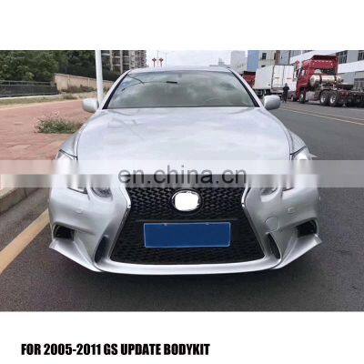 New styling facelift 2005-2011 GS300 CONVERSION KIT TO 2015-2018 GS300 body kit for PP MATERIAL GRILLE WITH BUMPER