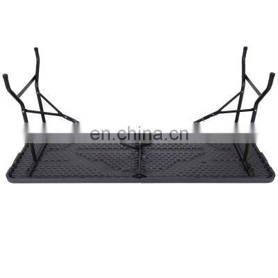 Portable Outdoor Patio Furniture Rectangular Plastic Foldable Banquet Catering Bbq Camping Picnic Folding Table photo-2