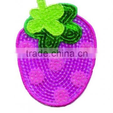 Colorful Strawberry Handmade Sequined Applique