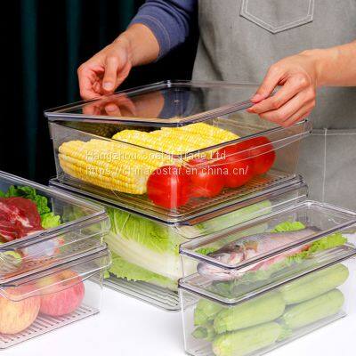 Plastic Food Storage Container Bin With Lid and Handle for Kitchen, Pantry, Cabinet, Fridge, Freezer -Organizer for Snacks, Vegetables, Pasta photo-2