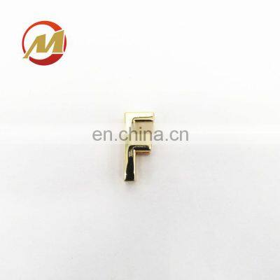 Wholesale cheap gold metal letters alphabet slide buckle charms logo