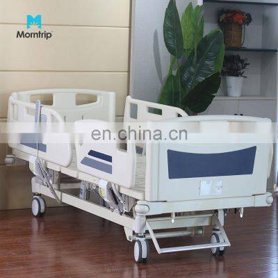 Cheapest Professional Multi Function Central Control Castors Guardrails With Angle Indicator Electric Hospital Beds With Toilet