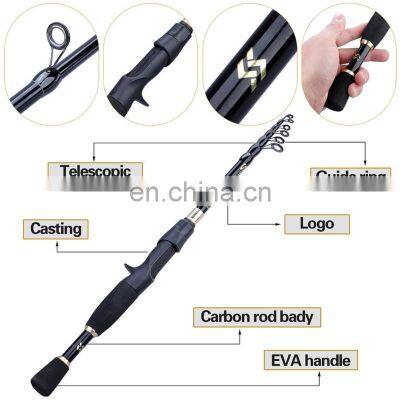 Carbon Fiber Ultralight Telescopic Fishing Pole 1.8-2.4m Spinning & Casting Rod Carbon Fiber Ultralight Travel Lure Fishing Rod photo-5