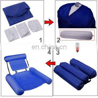 Portable Folding Inflatable Water Lounge Chair Summer Beach Swimming Lounge Floating Pool Chair photo-5