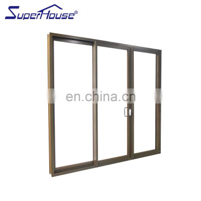 Superhouse Modern House Patio Front White Aluminum Sliding Doors Heavy Duty System Automatic Sliding Door