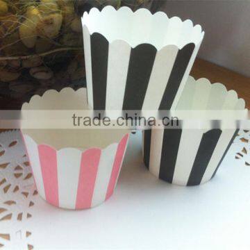 Colourful Stripe Paper Baking Cups Muffin Cases Cupcake Liners Greaseproof Black photo-4