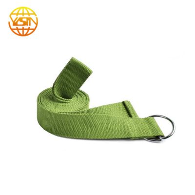 cotton yoga straps with Adjustable D-Ring Buckle