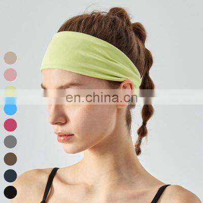 Sweat-absorbing Breathable Running Fitness Hairbands Custom Logo Sweatband High Elastic Yoga Hair Band Sports Headband photo-5
