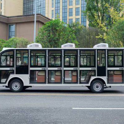 23-seater Enclosed Electric Sightseeing Bus | Electric and Fuel-powered Sightseeing Buses for Scenic Spots and Campuses photo-3