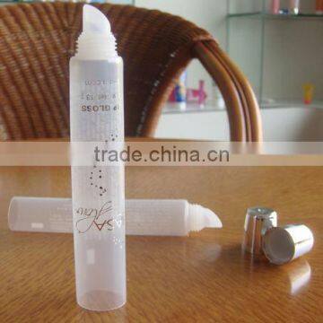 10ml transparent lip gloss tube hotstamping for cosmetic packaging