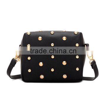 New Arrival Women Fashion Rivet Small Bag Girl PU Leather Messenger Shoulder Bag Women Bags