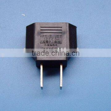 bakelite plug two pin 2p flat plug black plastic plug