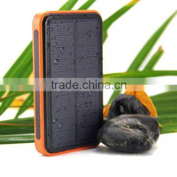 Portable Slim Solar Power charger 10000mah Mobile bank For iPhone6