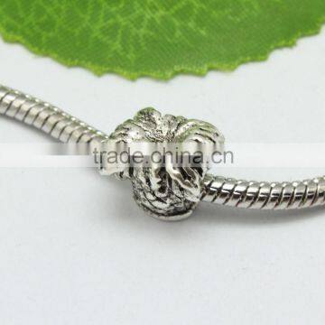 Wholesale Pdora New Style Anti-silver Coconut Tree Shape Zinc Alloy Round Hole Slide Beads
