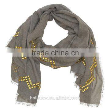 Wholesale Fashion Rhinestuds Jewelry Cotton Muslim Ladies Scarf                        
                                                Quality Choice