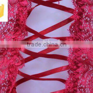 Red Sexy Lace Mature Lingerie, Transparent Sexy Women Lingerie Nighty Most Popular photo-6