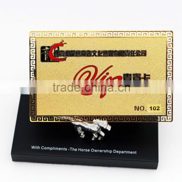 custom gold plated etch metal business card