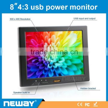 cheap Displaylink design 8 inch resistive touch screen monitor with usb output