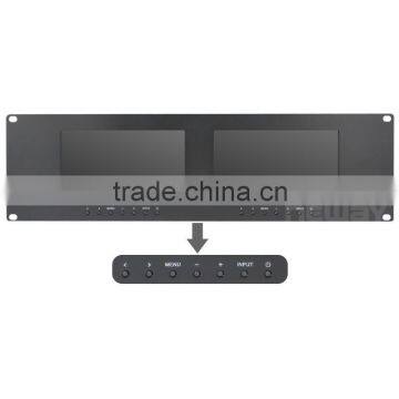 Live Scene Dual 7'' Dual Touch Monitor Display VGA DVI LCD Rack Mount photo-2