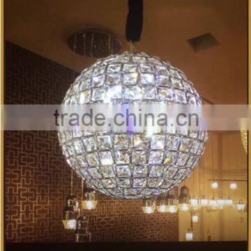 Wholesale cheap price sparkling crystal ball pendant light