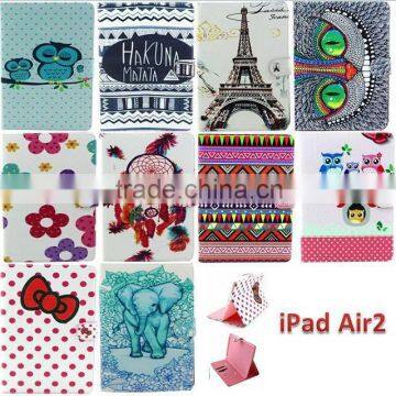 top selling leather case in Japan for ipad 6 pu leather printing case