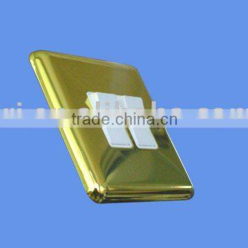 wall switch with metal panel