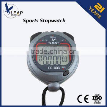 Hot selling cheap 3 rows large display 1/100 sec waterproof digital sports stopwatch