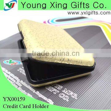 distinct fashionable shine gold business id card holder