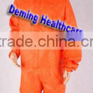 Disposable Orange SMS Protective Coverall safety clothing