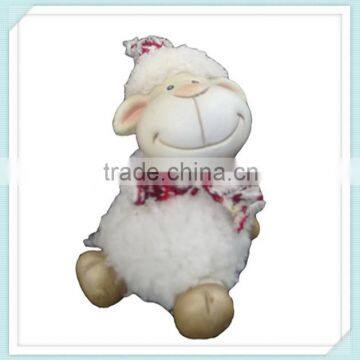 Christmas decoration clay sheep figurines