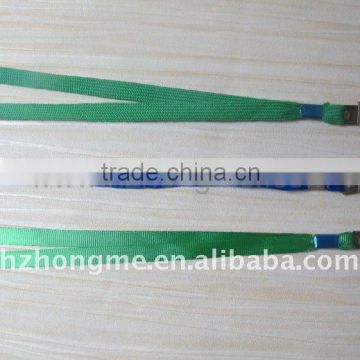 Designer polyester lanyard with metal hook