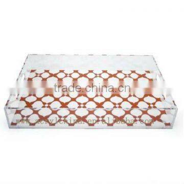 perspex format tray / acrylic serving tray / household classic patterns tray