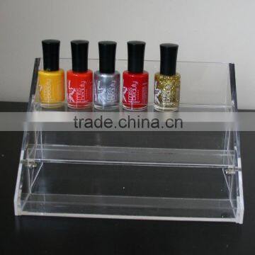 3 tier Nail polish stand Varnish bottle display Clear acrylic organiser