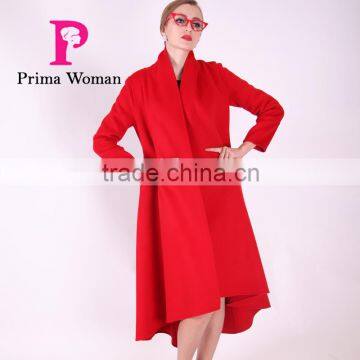 2016 New Design Spring Women Length Slim Fit Wool Coat With Belt photo-5