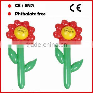 PVC promotional toys inflatable sunflower with custom printing and color