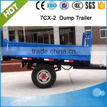 Single axle two wheels dump trailer