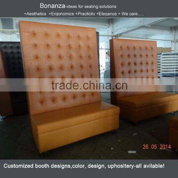 modern restaurant booth design FK-1008# Leather booth design, booth design for restaurant