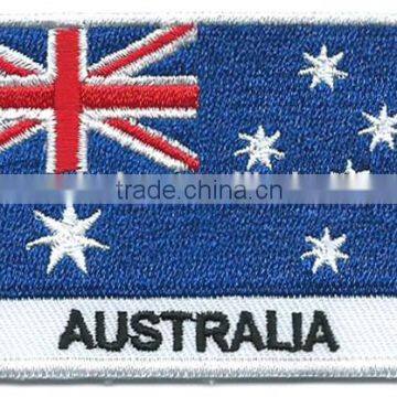 Wholesale Australia Flag Embroidery Design Custom Embroidered Patches