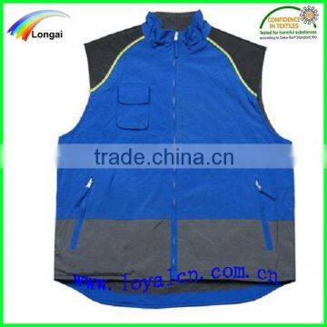 blue men work vest & worker vest with good price