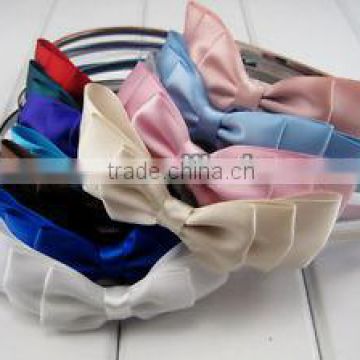 New Girls Cute Sweet Ribbon Multilayer Bowknot Bow Headband Hair H062