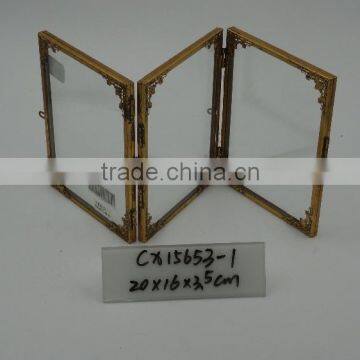 Triple Metal&Glass 6*8 Photo Frame