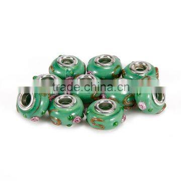 Hot Selling Murano Lampwork 10 pcs Light Green Color Glass Beads Loose Beads