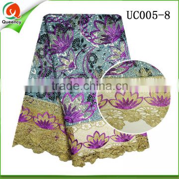 queency wholesale embroidery design cord lace african wax print fabric hollandis batik fabric