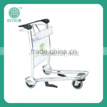 Durable Stainless Steel airport hand brake luggage trolley