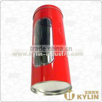 tinplate drinking straw dispenser with transparent window